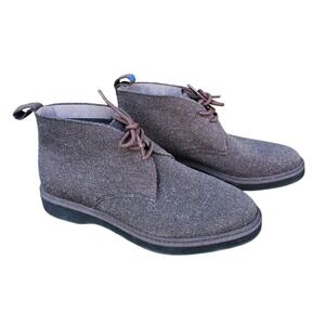 Rothy's Men's 7 Chukka Boots Merino Wool Lace Up Dark‎ Brown/Umber *No Inserts*